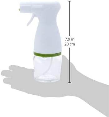 Prepara Simply Mist Olive Oil Sprayer, Chrome Band, White/Green - Image 6