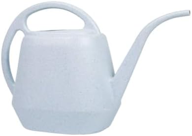 2 Gallon Plastic Watering Can with Long Spout for Indoor Outdoor Plants, Ergonomic Handle Garden Water Pot for Home Flower Bed, Green Blue Grey(Gray-White - 2L) - Image 5