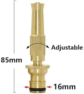 Garden Supplies Brass Hose Irrigation Sprinklers Copper High Pressure Nozzle Car Wash Garden Irrigation Water Guns Adjustable Plant Watering Nozzle(Plastic Nozzle) - Image 3