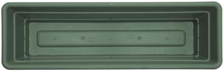 Bloem Dura Cotta 24" Plastic Window Box Planter with Saucer, Basil, 3-Pack - Image 4