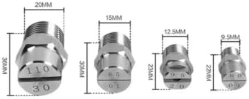 Heavy Duty Stainless Steel Spray Nozzle Flat Fan Tip - Image 6