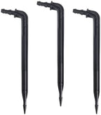 100-Pack 6" Inch Angled Drip Emitter Stake, (FITS 1/4" & 1/8" TUBING) for Precise Watering & Irrigation, Greenhouse, Container Gardening, Home Garden by OneStopOutdoor