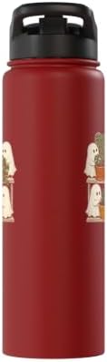 Plant Halloween Ghosts Watering Houseplant Lover Gift Stainless Steel Insulated Water Bottle - Image 4