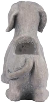 Dog Planter Garden Decor, 20 Inch, Gray - Image 5