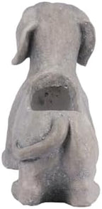 Dog Planter Garden Decor, 20 Inch, Gray - Image 5