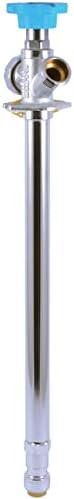 SharkBite 12 Inch Frost Free Sillcock, 1/2 x 3/4 Inch MHT, Push to Connect Brass Plumbing Fitting, PEX Pipe, Copper, CPVC, PE-RT, HDPE, 24636LF by SharkBite