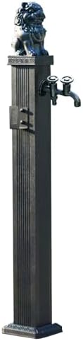 Freeze Proof Outdoor Faucet,Garden Water Column with Unique Design Brass Faucets,Outdoor Spigot with Garden Hose Holder Freestanding,Water Spigot Extender, Garden Tub Faucet(Black,113cm/44.5in) by Unknown