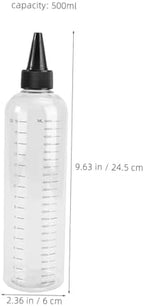Hemoton 8pcs Oz Plastic Squeeze Bottle with Measurements, Graduated Pet Sauce Dispenser Bottle for Precise Dispensing and Reusable Use in Laboratory and Daily Storage - Image 2