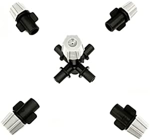 Garden Lawn Sprinkler Irrigation System Set of 10 Pieces of Five Fog Cooling Nozzles Garden Greenhouse Adjustable Spray Nozzle with 1/2 Inch Connector for Micro Irrigation IT105 - Image 3
