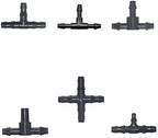 3/5 4/7 Hose Connectors Tee Cross Barb Coupling Watering Fitting For Hose Drip Irrigation System Joints 50Pcs (Color : 4I7 MM) by Unknown