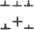 3/5 4/7 Hose Connectors Tee Cross Barb Coupling Watering Fitting For Hose Drip Irrigation System Joints 50Pcs (Color : 4I7 MM-01) by Unknown