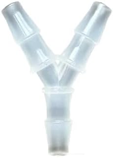 5Pcs Tee Connector Hose Barb Fitting Y Shaped Air Water Flow Splitter Plastic Tubing Joint For Drip Irrigation Aquariums Garden(8mm Y Tee 5pcs) by Unknown