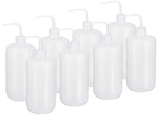 PATIKIL 1000ml Wash Bottle, 8pcs Plastic Squeeze Bottle Narrow Mouth Bottle Watering Tools Foam Bottle for Green Soap Cleaning Washing Irrigation, Clear by PATIKIL