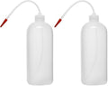 EISCO Wash Bottle, 1000ml - Polyethylene - Translucent, Unbreakable - Screw Cap with Flexible Delivery Tube for Dispensing Liquid - Includes Tube Cap (Pack of 2) by EiscoLabs