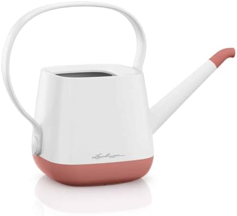 YULA Watering Can for Houseplants, White and Pearl Rose, 1.7 L by LECHUZA