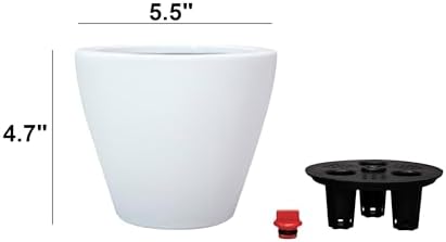 Self-Watering Planters, 2-Pack, 10.2 Inch, White - Image 5