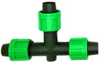 (50-PACK) Drip Irrigation Tubing Tee - 1/2" 3-Way Universal Perma Connector Barbed Locking Fitting - Fits All Brands 16-17mm Drip Tape & Tubing (50, Tee) by OneStopOutdoor