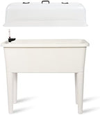 Dexceder 13.2 Gallon Self Watering Raised Garden Bed (White) by Dexceder