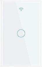 WiFi Smart Life Wall Light Switch EU&US Glass Touch Panel Voice Wireless Remote Control by Voice Control US White 1GANG by Unknown