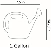 Standard Watering Can - Plant Watering Can - Small Plastic Garden Water Pot for Indoor Outdoor Plants Flowers by The HC Companies, 2 Gallon, Green - Image 3