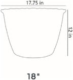 The HC Companies Woven Garden Hose Holder - Lightweight Plastic Decorative Water Hose Holder w/100-Foot Capacity - Garden Hose Pots for Outside (18”, Black, Pack of 1) - Image 2