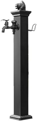 Freestanding Garden Water Column, Antifreeze Water Fountain Post, Hose Holder with Double Outlet Faucet for Villa Courtyard Camping(114cm/44in) by Unknown