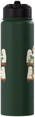 Plant Halloween Ghosts Watering Houseplant Lover Gift Stainless Steel Insulated Water Bottle - Image 2
