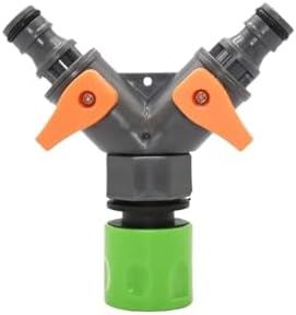 Water Tap Splitter, Garden Hose Splitter 1/2 3/4 inch Thread 2-Way Y Splitter Multicolor(Gray C) by Unknown