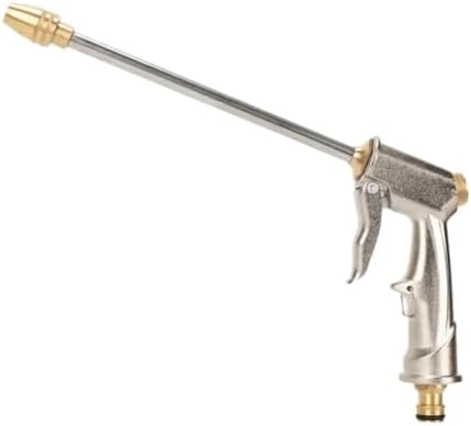 Garden Irrigation Hidrolimpiadora Metal Sprinkler Hose Nozzle Adjustable High Pressure Water Gun Wash Lances Foam(Silver gun) by Unknown