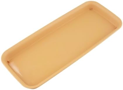 Compatible with Resin Plant Saucer Drip Tray for Indoor Outdoor Pots, Thickened Bottom Rectangle Plate to Protect Floors from Water Spills and Soil, Beige M(Brown XL) by ZTTW