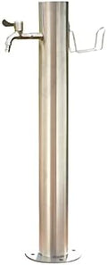 Floor-Standing Water Column with Faucet, Stainless Steel Outdoor Garden Hose Holder Anti-Freeze Cracking Vertical Water Column, Cylindrical Garden Fountain, 1/2-inch and 3/4-inch Hose Connectors by Unknown