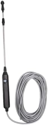 Pssopp Garden Sprayer Wand Battery Powered Hose Nozzle with Telescopic Stainless Steel Rod 35.04in Interchangeable Nozzles and 32.81ft Hose for Gardening Cleaning (Type 1 10m) by Pssopp