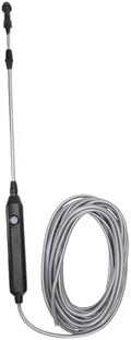 Pssopp Garden Sprayer Wand Battery Powered Hose Nozzle with Telescopic Stainless Steel Rod 35.04in Interchangeable Nozzles and 32.81ft Hose for Gardening Cleaning (Type 1 10m) by Pssopp