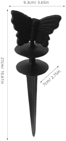 Vintage Cast Iron Garden Hose Holder Butterfly Shaped Freestanding Stake for Lawn and Patio Black Outdoor Hose Guide and Resists Fading - Image 2