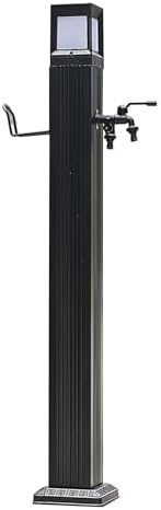 Garden Water Column with Hose Holder,Vertical Water Column Free Standing Faucet with Solar Powered LED Light, Frost Free Hydrant for Farm Irrigation and Watering(114cm/44.8in) by Unknown
