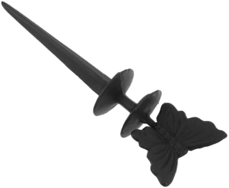 Vintage Cast Iron Garden Hose Holder Butterfly Shaped Freestanding Stake for Lawn and Patio Black Outdoor Hose Guide and Resists Fading by Unknown
