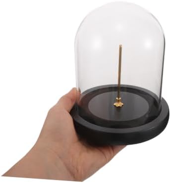Mikinona Small Glass Dome Display Case with Black Base for Decor - Image 4