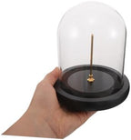 Mikinona Small Glass Dome Display Case with Black Base for Decor - Image 4