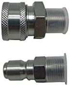 Quick Connect Kit,1/2”inch Male Thread Fittings,5000 PSI Quick connect Socket,Male Pipe Thread, Pressure Washer Adapter Set, 2 Pieces by SLGPC