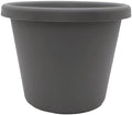 The HC Companies Classic Round Plastic Plant Pot w/Rolled Rim - Lightweight & UV Resistant Flower Pot for Herbs & More - Outdoor & Indoor Plant Pots w/Drainage (17 inch Warm Gray, Pack of 1) by TheHCCompanies