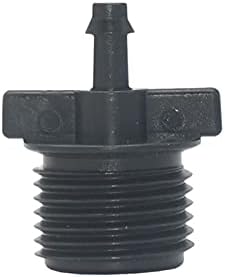 Spray Water Connection 10 4 / 7mm Hose Barb Connectors With 1/2 Inch Male Thread 1/4 Inch 2-way Water Hose Drip Irrigation System Accessories (Color : 4mm Barb) by Unknown