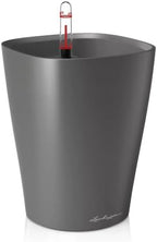 Lechuza 14903 Deltini Self-Watering Planter for Indoor and Outdoor Use, 6" x 6" x 7", Charcoal by LECHUZA