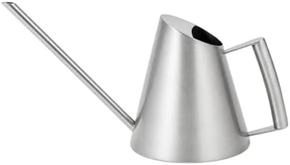 Stainless Steel Watering Can with Long Spout for Houseplants, Brushed Metal Plant Waterer for Balcony and Patio Care - Image 6