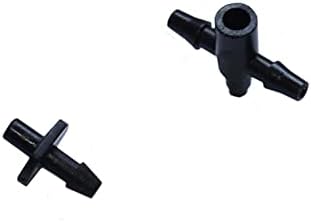 Spray Water Connection Dripper Tee Water Divider Drip Irrigation 3-Way Connector Drip Arrow Adapter 3/8 Barb Connector 50 Pieces (Color : BLACK) - Image 4