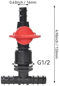 1 Set 16mm 1/2" Garden Hose Splitter Tee Reducer Barb Connector with Tap Valve 3-Way Fitting for Drip Irrigation System(A) - Image 2