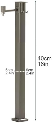 Frost Free Outdoor Faucet Stand - Vertical Garden Water Column Spigot, Freestanding Hose Holder, 40cm Gray Post with Bottom Water Inlet for Easy Access and Durability. - Image 6