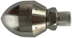 High Pressure Sewer Jetter Cleaning Nozzle 1/2 Inch Thread Stainless Steel(1l2 male 90L) by Unknown
