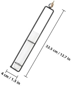 Wall Hanging Planter Xmas Glass Tube Planter with Iron Frame 3pcs - Image 2