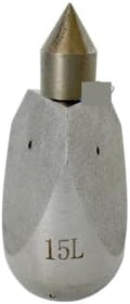 High Pressure Sewer Jetter Cleaning Nozzle - Stainless Steel 3/8" with 3 Forward & 5 Backward Holes for Efficient Pipe(3l8 15L 80bar) by Unknown