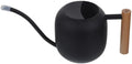 POPETPOP Metal Watering Can with Wooden Handle, 1.2l Long Spout Waterer for Indoor Plants and Seedlings, Stainless Steel Small Indoor Watering Can for Precise Garden and Flower Care by POPETPOP